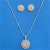 Cz Classic Pendant Set With 2 Tone Plating