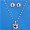 Cz Classic Pendant Set With 2 Tone Plating