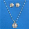 Cz Classic Pendant Set With 2 Tone Plating