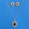 Cz Classic Pendant Set With 2 Tone Plating