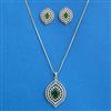 Cz Classic Pendant Set With 2 Tone Plating