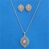 Cz Classic Pendant Set With 2 Tone Plating