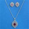 Cz Classic Pendant Set With 2 Tone Plating