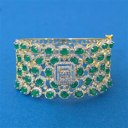 Cz Openable Kada With 2 Tone Plating