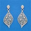 Cz Classic Earring With 2 Tone Rhodium Carat Plating