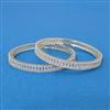 American Diamond Classic Bangles With Rhodium Plating