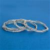 Cz Classic Bangles With Rhodium Plating