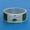 Cz Openable Kada With Rhodium Plating