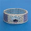 Cz Openable Kada With Rhodium Plating
