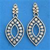 Cz Classic Earring With Mehndi 2 Tone Rhodium Plating