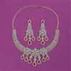 American Diamond Classic Necklace With 2 Tone Plating