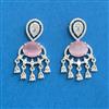Cz Classic Earring With Rhodium Plating