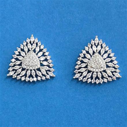 Cz Tops With 2 Tone Rhodium Plating