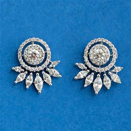 Cz Tops With Mehndi 2 Tone Rhodium Plating