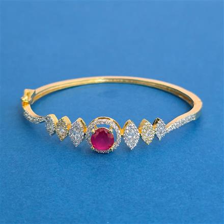 Cz Openable Kada With 2 Tone Plating