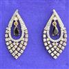 Cubic Zirconia Delicate Earring With 2 Tone Plating