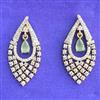 Cubic Zirconia Delicate Earring With 2 Tone Plating