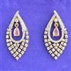 Cubic Zirconia Delicate Earring With 2 Tone Plating