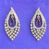Cubic Zirconia Delicate Earring With 2 Tone Plating