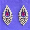 Cubic Zirconia Delicate Earring With 2 Tone Plating