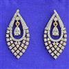 Cubic Zirconia Delicate Earring With 2 Tone Plating