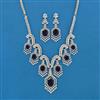 Cubic Zirconia Classic Necklace With Rhodium Plating