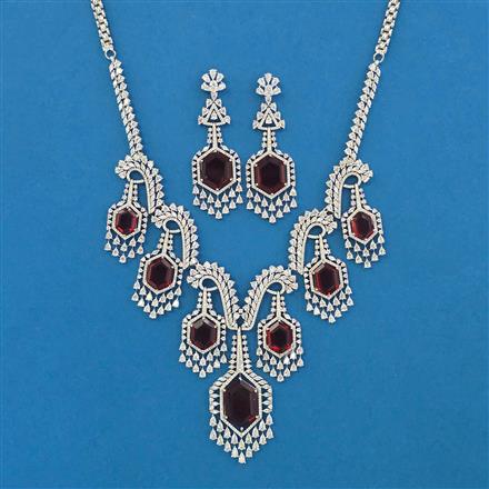 Cubic Zirconia Classic Necklace With Rhodium Plating