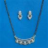 Cz Classic Mangalsutra With 2 Tone Rhodium Plating