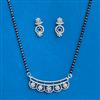 Cz Classic Mangalsutra With 2 Tone Rhodium Plating
