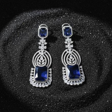 Cubic Zirconia Classic Earring With Rhodium Plating