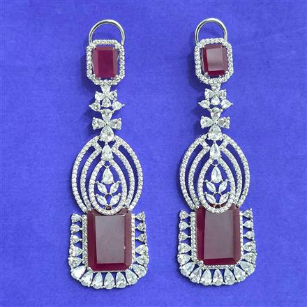 Cubic Zirconia Classic Earring With Rhodium Plating