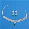 Cubic Zirconia Classic Necklace With Rhodium Plating