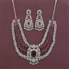 Cz Classic Necklace With Rhodium Plating