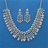 Cubic Zirconia Classic Necklace With Rhodium Plating