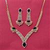Cz Classic Necklace Set With 2 Tone Plating
