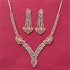 Cz Classic Necklace Set With 2 Tone Plating