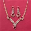Cz Classic Necklace Set With 2 Tone Plating