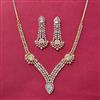 Cz Classic Necklace Set With 2 Tone Plating