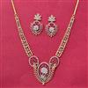 Cz Classic Necklace Set With 2 Tone Plating