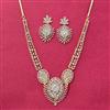 Cz Classic Necklace Set With 2 Tone Plating