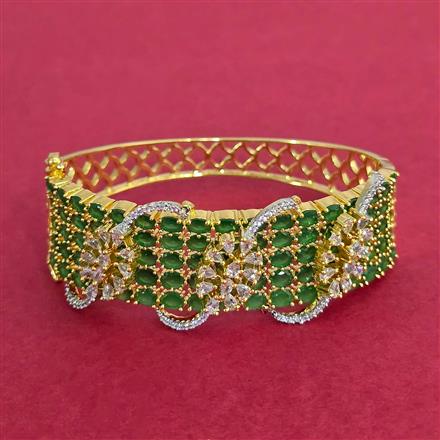 Cubic Zirconia Openable Kada With 2 Tone Plating
