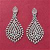 Cz Classic Earring With Rhodium Plating