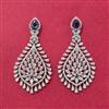 Cz Classic Earring With Rhodium Plating