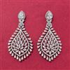 Cz Classic Earring With Rhodium Plating