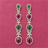 Cz Classic Earring With 2 Tone Plating