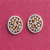 Cubic Zirconia Tops With Mehndi 2 Tone Rhodium Plating