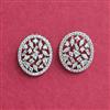 Cubic Zirconia Tops With Mehndi 2 Tone Rhodium Plating