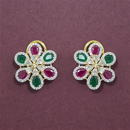 Cubic Zirconia Tops With 2 Tone Plating