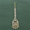 Cz Classic Tikka With Mehndi 2 Tone Rhodium Plating