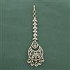 Cz Classic Tikka With Mehndi 2 Tone Rhodium Plating